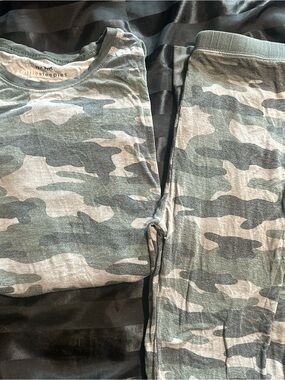 Little Sleepies Green and Vintage Camo Pajama Set